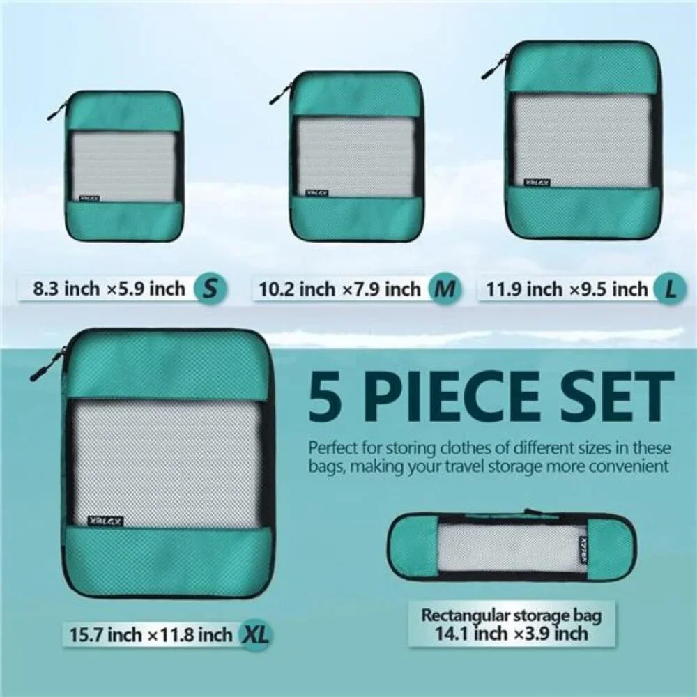 Compression Packing Cubes for Suitcases,5 Set Travel Essentials, Lightweight